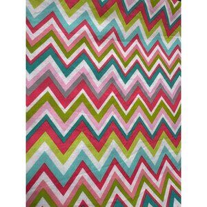 Zigzag Pattern Cotton Fabric 21" x 44" Multicolor Sewing Quilting